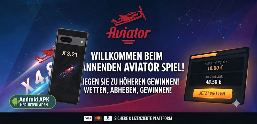 Aviator App auf Smartphone